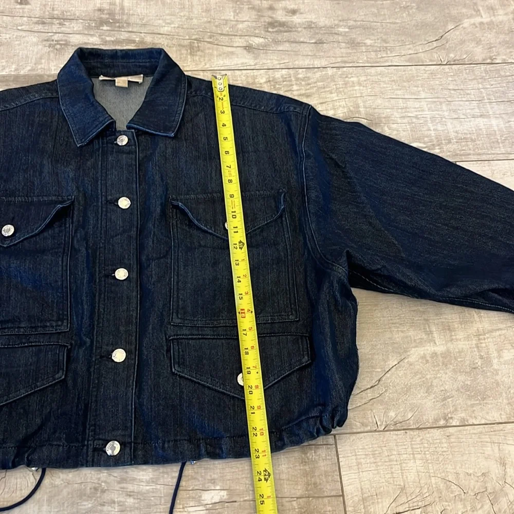 MICHAEL KORS‎  Cropped Deni Jacket Size XL - Picture 10 of 12